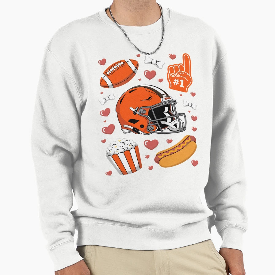 Football Game Day Icons Sweatshirt - Streetwear Style Men Women - T-Shirt, Sweatshirt, Hoodie