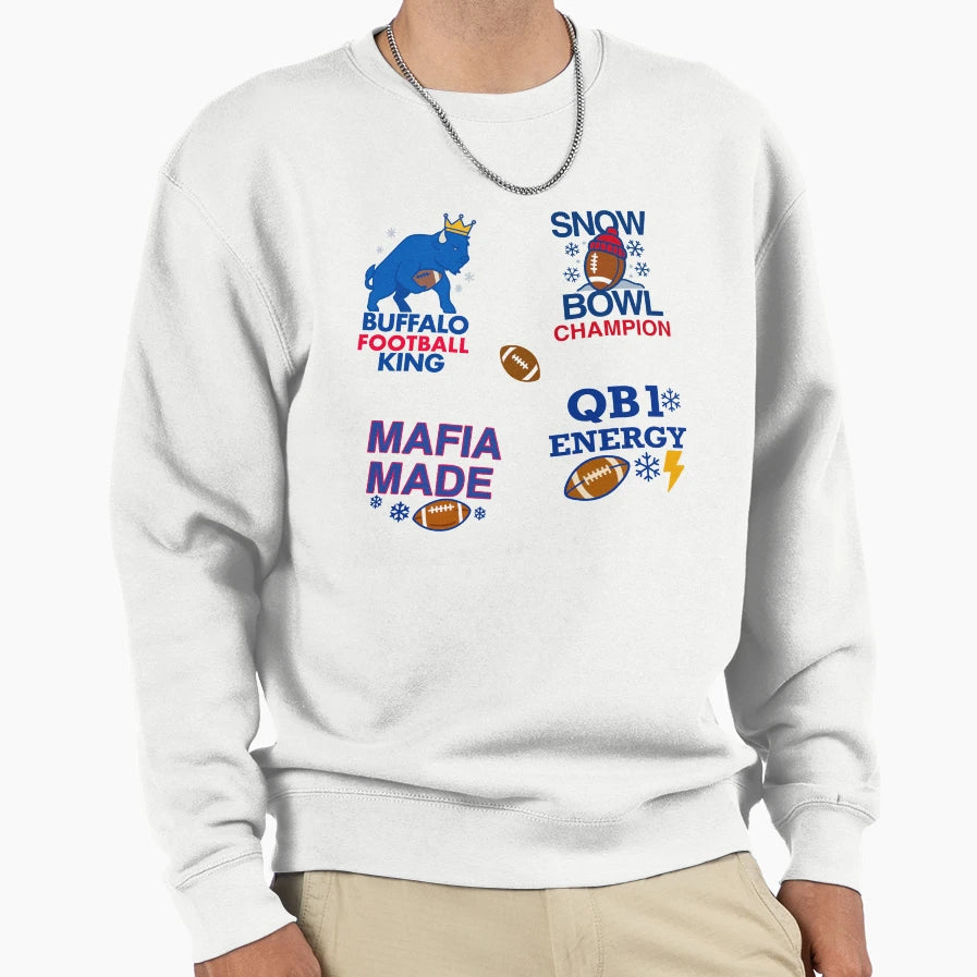Buffalo Football Mafia Pack Bold Sweatshirt - Aesthetic Graphic for Adults - T-Shirt, Sweatshirt, Hoodie