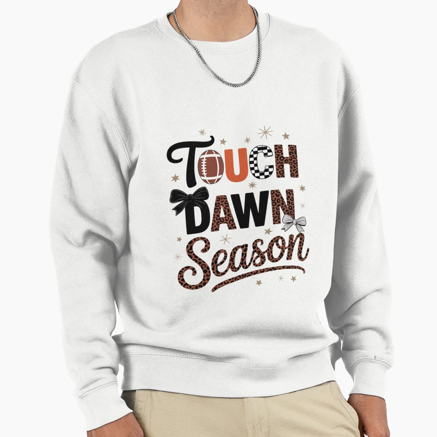 Touchdown Season Football Game Day Sweatshirt - Graphic Print for Adults - T-Shirt, Sweatshirt, Hoodie