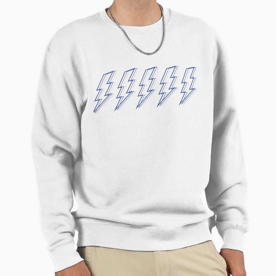 Blue Lightning Bolts Sweatshirt - Streetwear Style Unisex - T-Shirt, Sweatshirt, Hoodie