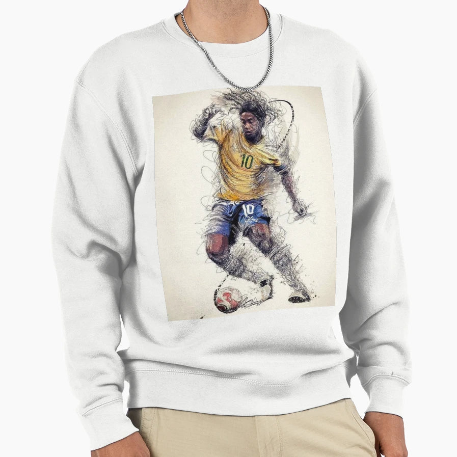 Ronaldinho Sweatshirt - Aesthetic Graphic Men Women - T-Shirt, Sweatshirt, Hoodie
