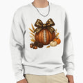 Pumpkin Football Leopard Bow Fall Sweatshirt - Trendy Graphic Unisex - T-Shirt, Sweatshirt, Hoodie