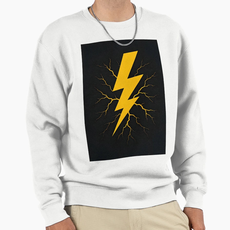 Thunderbolts Power Burst Energy Sweatshirt - Fun Novelty Design Men Women - T-Shirt, Sweatshirt, Hoodie