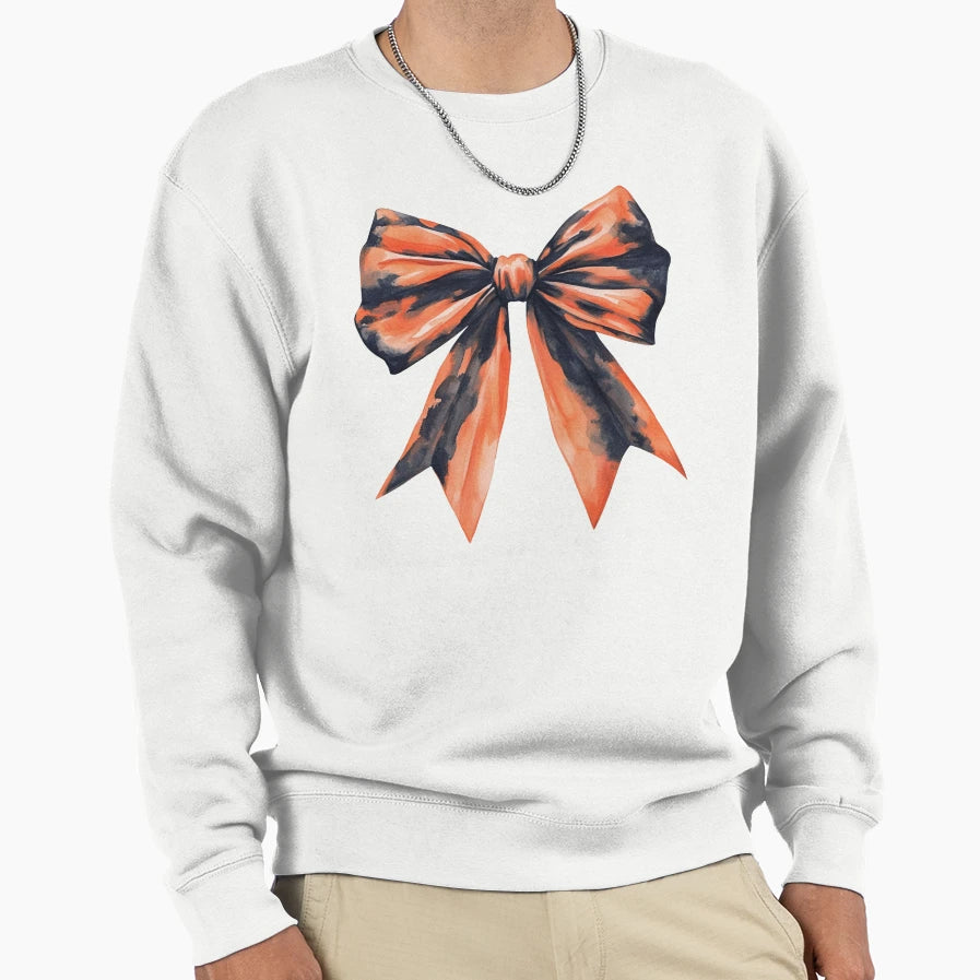 Halloween Bow Sweatshirt - Trendy Graphic Men Women - T-Shirt, Sweatshirt, Hoodie