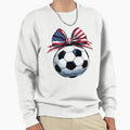 Patriotic Soccer Ball American Flag Sweatshirt - Unique Graphic Men Women - T-Shirt, Sweatshirt, Hoodie