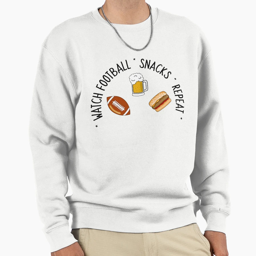 Football Lover Snacks Sweatshirt - Unique Graphic for Adults - T-Shirt, Sweatshirt, Hoodie
