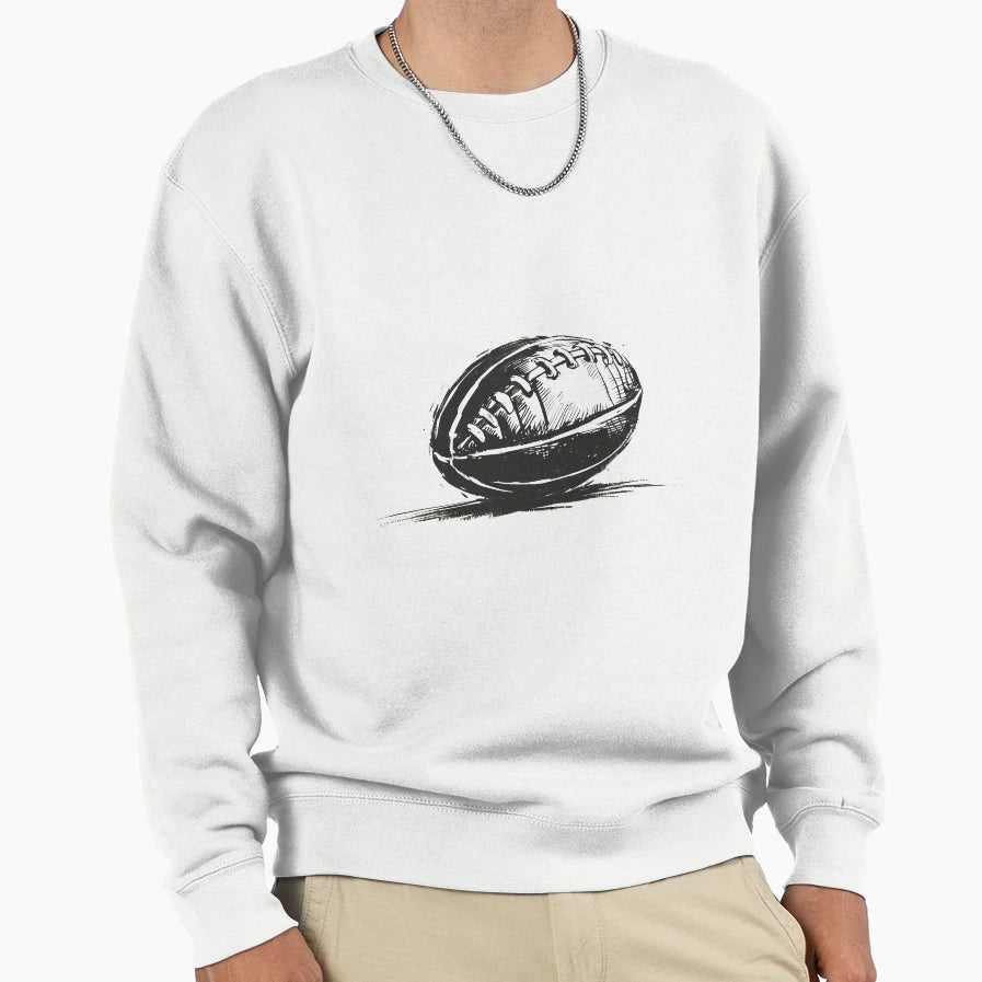 American Football Ball Sweatshirt - Minimalist Print Unisex - T-Shirt, Sweatshirt, Hoodie