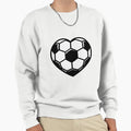 Football Soccer Heart Shape Sweatshirt - Aesthetic Graphic Unisex - T-Shirt, Sweatshirt, Hoodie