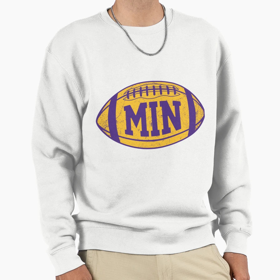 Min Football Purple Sweatshirt - Streetwear Style Men Women - T-Shirt, Sweatshirt, Hoodie