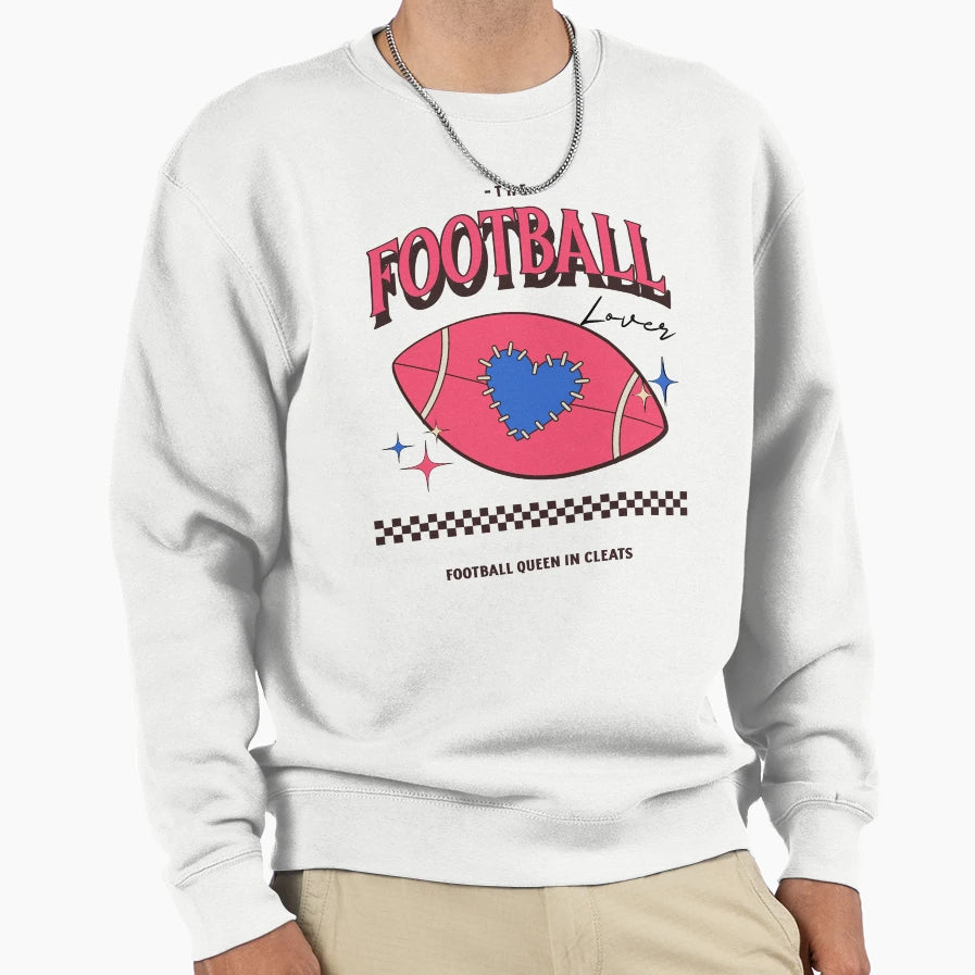 Football Valentines Day Sweatshirt - Graphic Print Men Women - T-Shirt, Sweatshirt, Hoodie