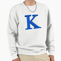 Letter K Dimensional Blue Sweatshirt - Casual Everyday Wear Unisex - T-Shirt, Sweatshirt, Hoodie