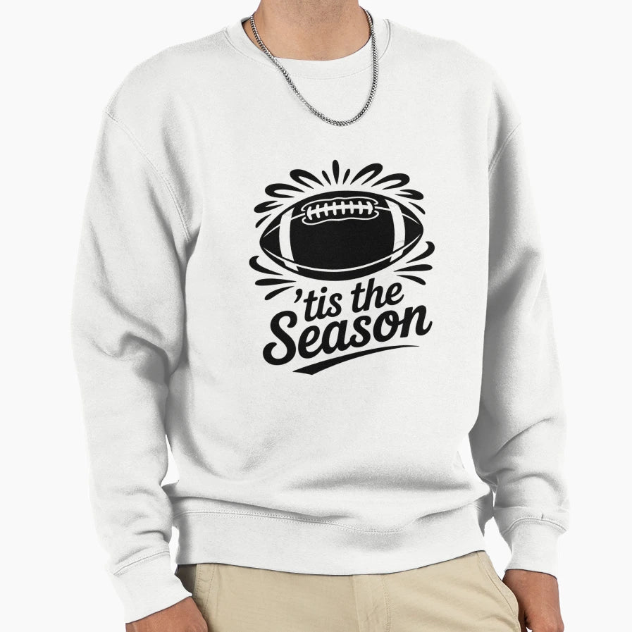 Tis Season Football Sweatshirt - Minimalist Print for Adults - T-Shirt, Sweatshirt, Hoodie