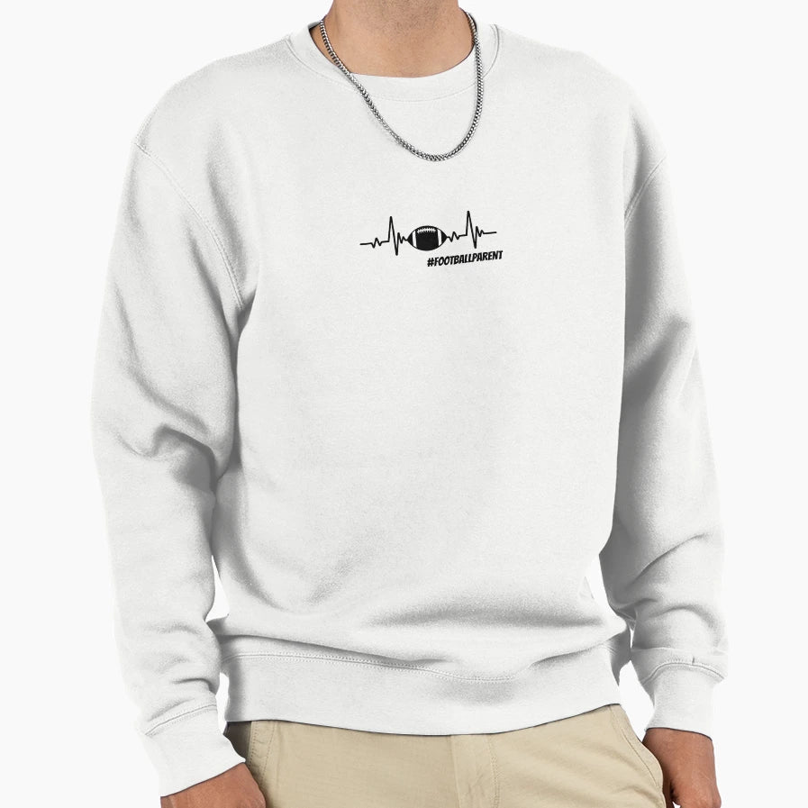 Football Heartbeat Proud Sweatshirt - Fun Novelty Design Men Women - T-Shirt, Sweatshirt, Hoodie