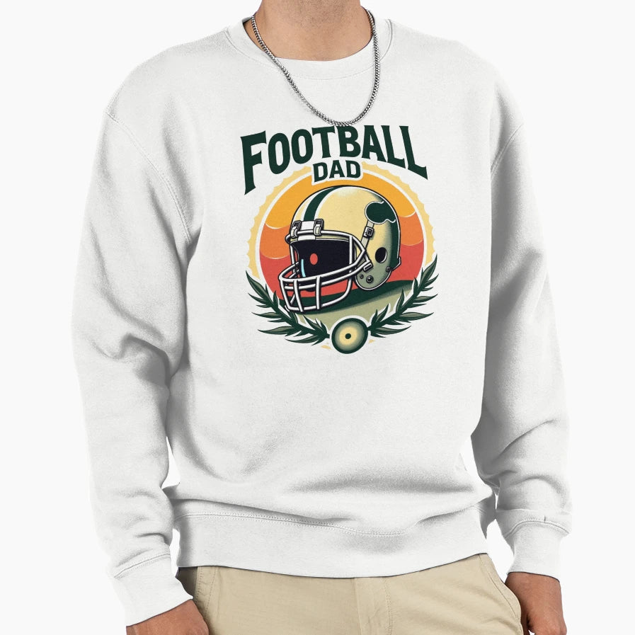 Football Dad Proud Sports Dad Gift T-Shirt - Minimalist Print Men Women - T-Shirt, Sweatshirt, Hoodie