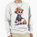 Skull Celebrating Halloween Party Sweatshirt - Novelty Apparel for Adults - T-Shirt, Sweatshirt, Hoodie