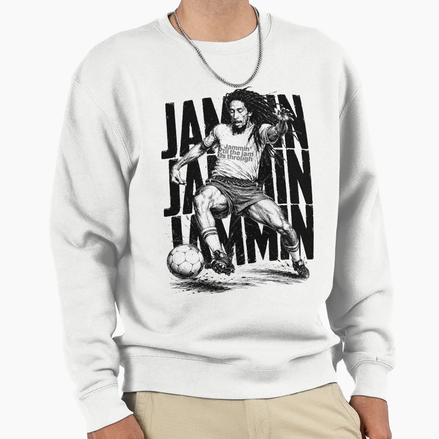 Bob Marley Football Sweatshirt - Streetwear Style Men Women - T-Shirt, Sweatshirt, Hoodie