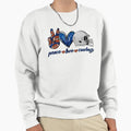Peace Love Cowboys Football Team Sweatshirt - Unique Graphic Unisex - T-Shirt, Sweatshirt, Hoodie