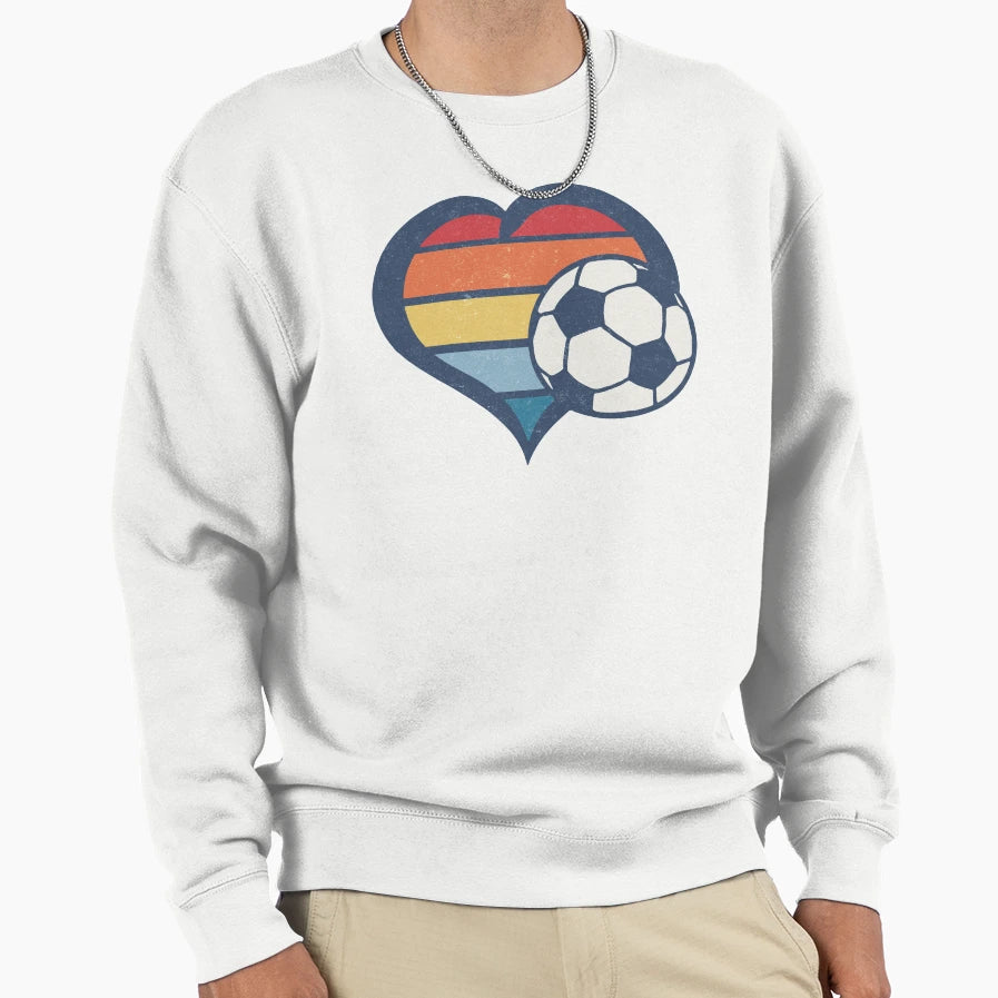 Soccer Heart Football Heart Love Sweatshirt - Streetwear Style for Adults - T-Shirt, Sweatshirt, Hoodie