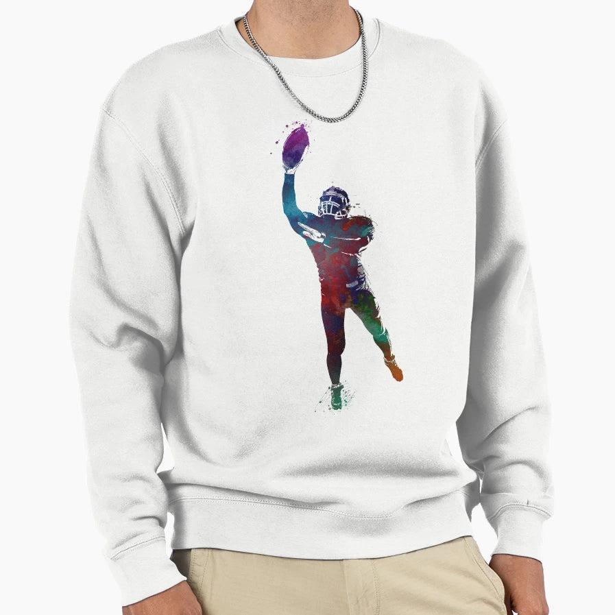 American Football Player Football Sweatshirt - Streetwear Style Men Women - T-Shirt, Sweatshirt, Hoodie