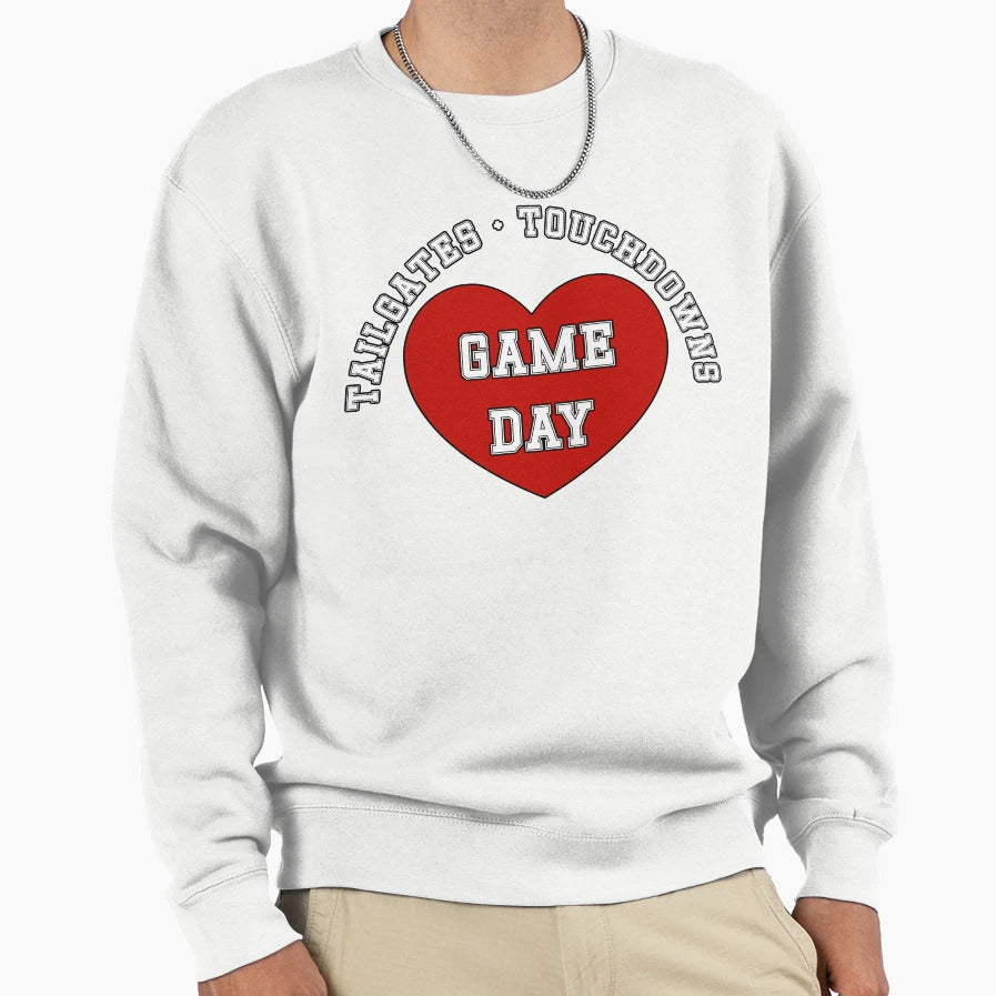 Tailgates Touchdowns Game Day Sweatshirt - Graphic Print for Adults - T-Shirt, Sweatshirt, Hoodie