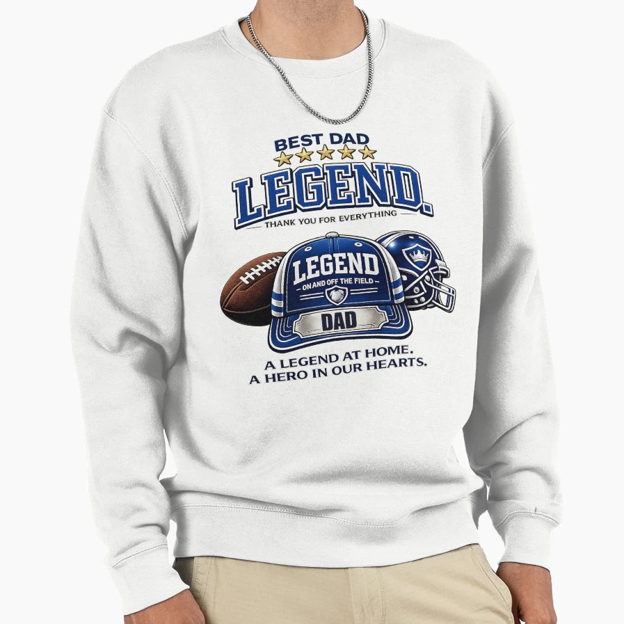 Dad Legend Blue Baseball Cap Sweatshirt - Trendy Graphic Men Women - T-Shirt, Sweatshirt, Hoodie