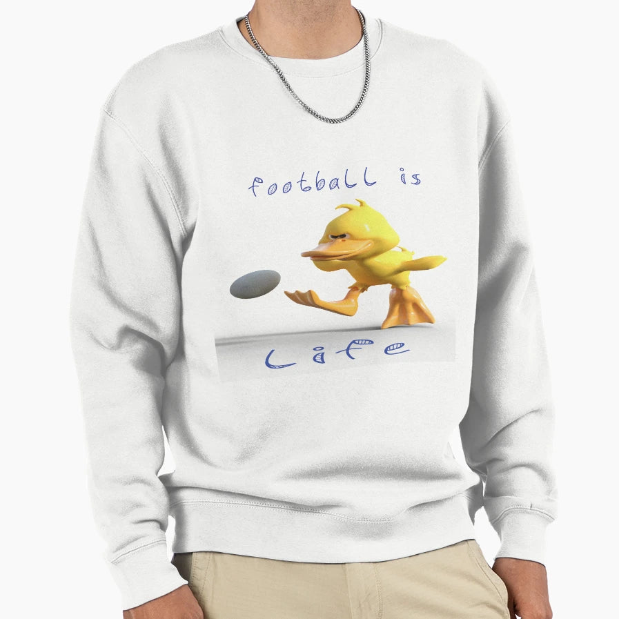 Duck Footballl Sweatshirt - Custom Art Print Men Women - T-Shirt, Sweatshirt, Hoodie