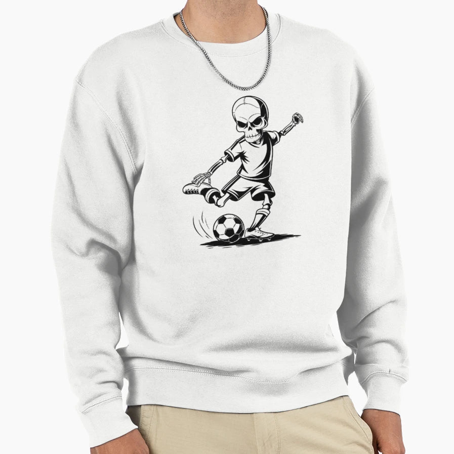 Skeleton Play Football Sweatshirt - Fun Novelty Design Unisex - T-Shirt, Sweatshirt, Hoodie