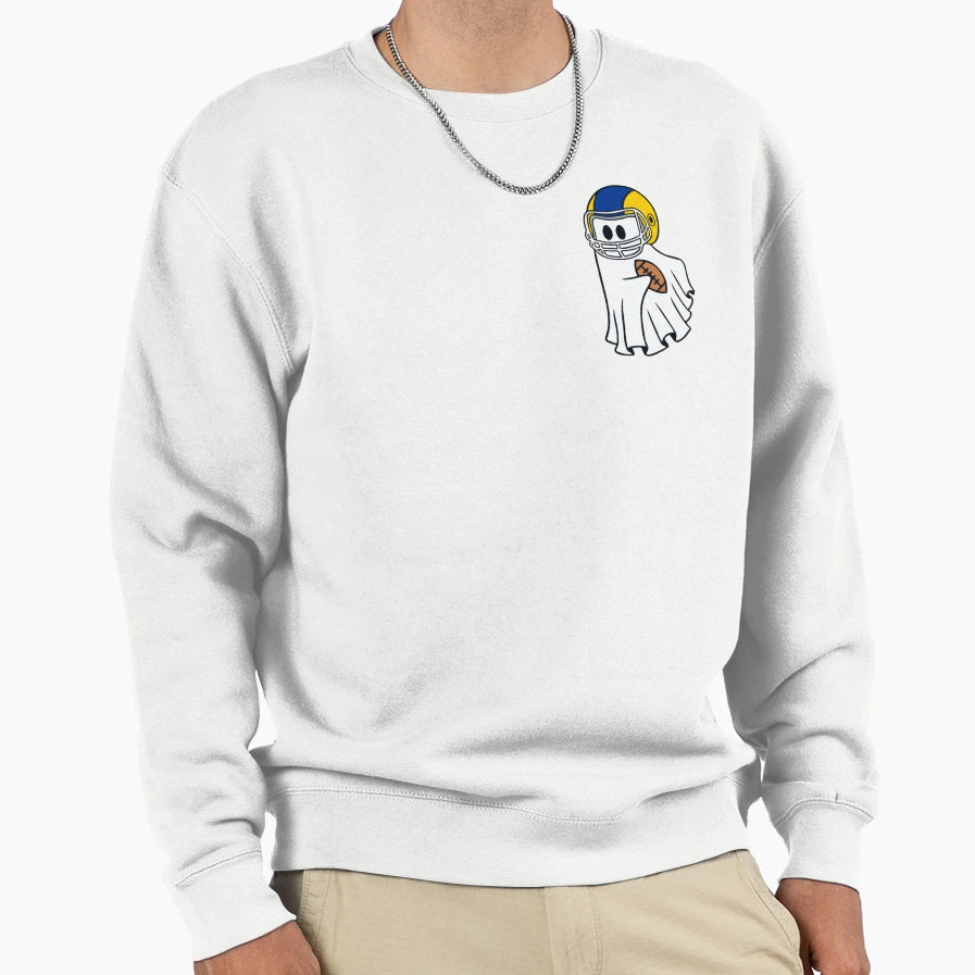 Funny Football Ghost Sweatshirt - Minimalist Print Unisex - T-Shirt, Sweatshirt, Hoodie