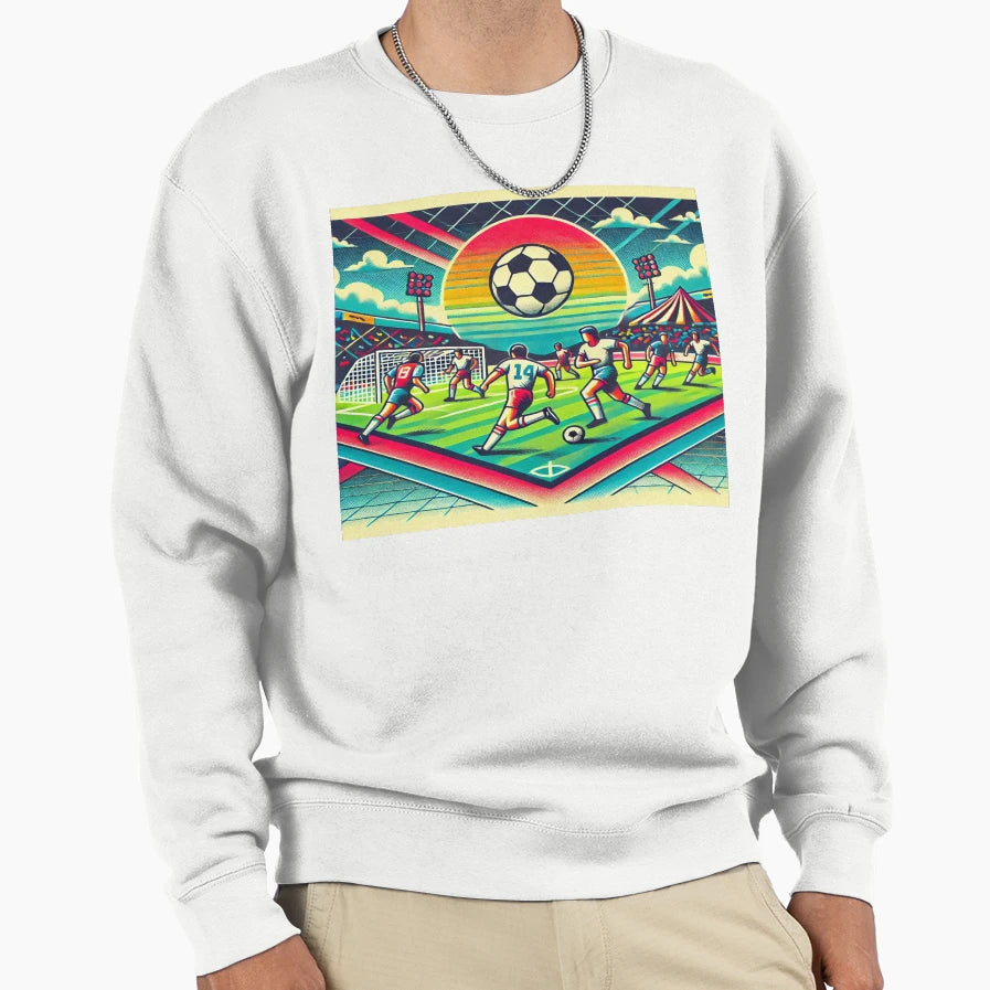 80S Soccer Match Sweatshirt - Streetwear Style for Adults - T-Shirt, Sweatshirt, Hoodie