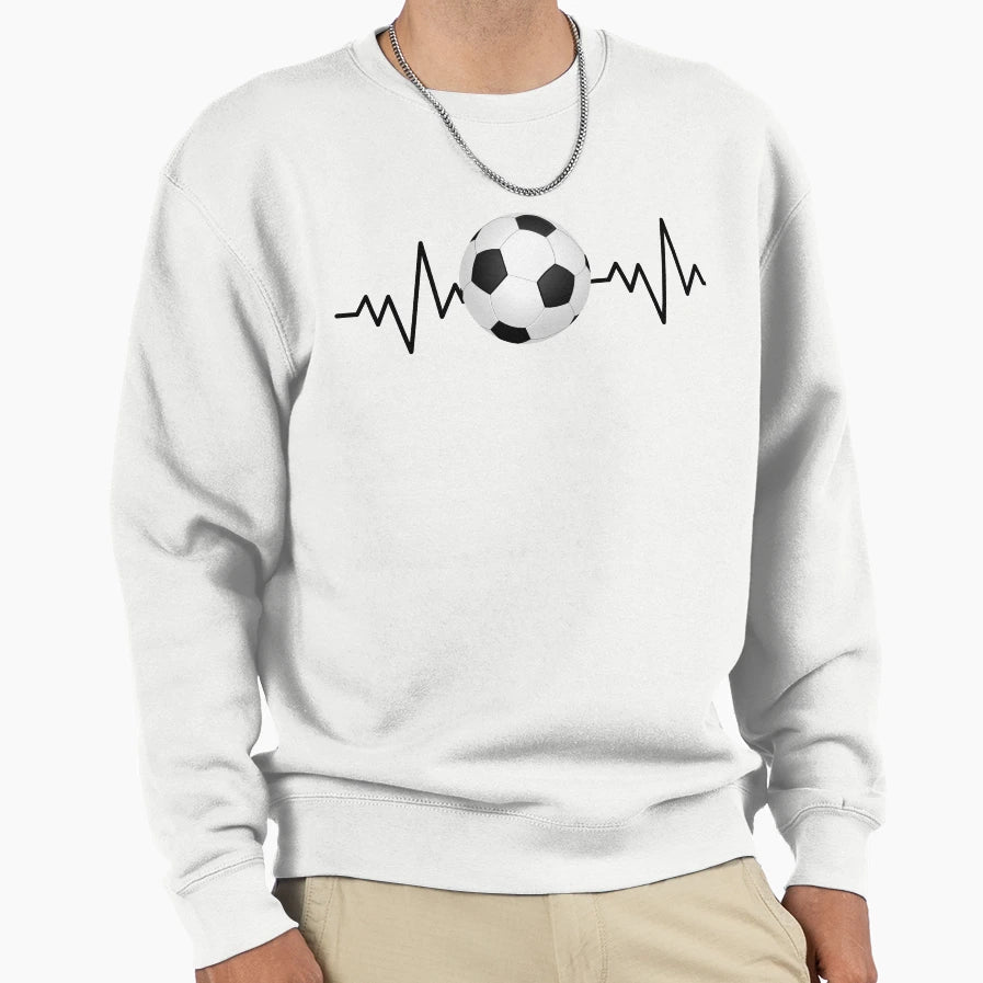 Football Heartbeat Sweatshirt - Trendy Graphic Men Women - T-Shirt, Sweatshirt, Hoodie