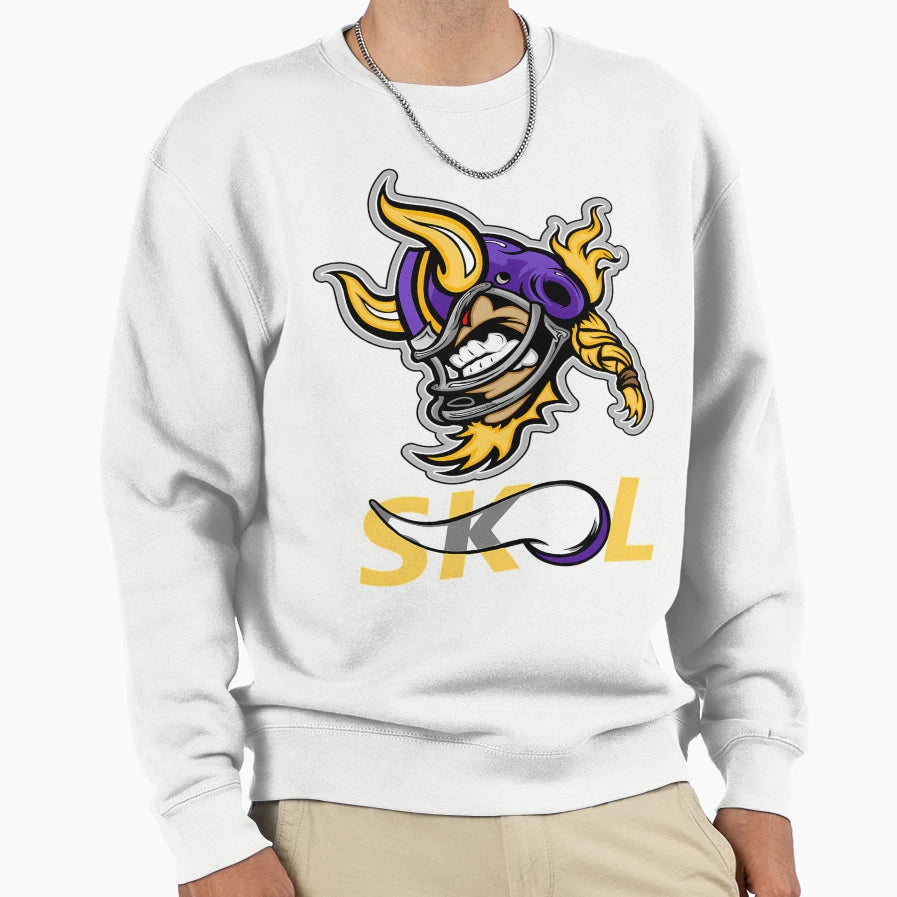 Minnesota Vikings Skol New Sweatshirt - Casual Everyday Wear for Adults - T-Shirt, Sweatshirt, Hoodie