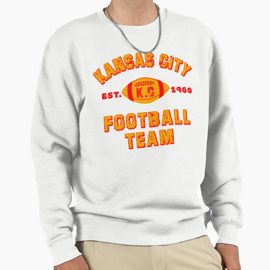 Kansas City Football Team Est Sweatshirt - Custom Art Print for Adults - T-Shirt, Sweatshirt, Hoodie