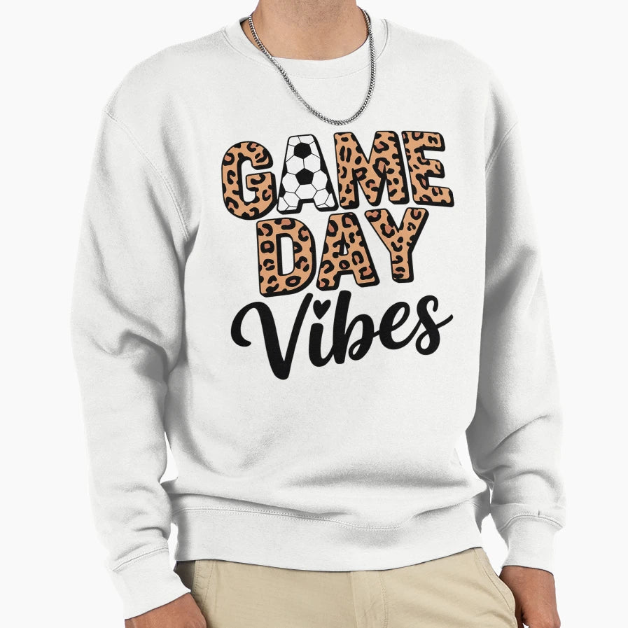 Soccer Game Day Vibes Mom Soccer Sweatshirt - Unique Graphic Men Women - T-Shirt, Sweatshirt, Hoodie
