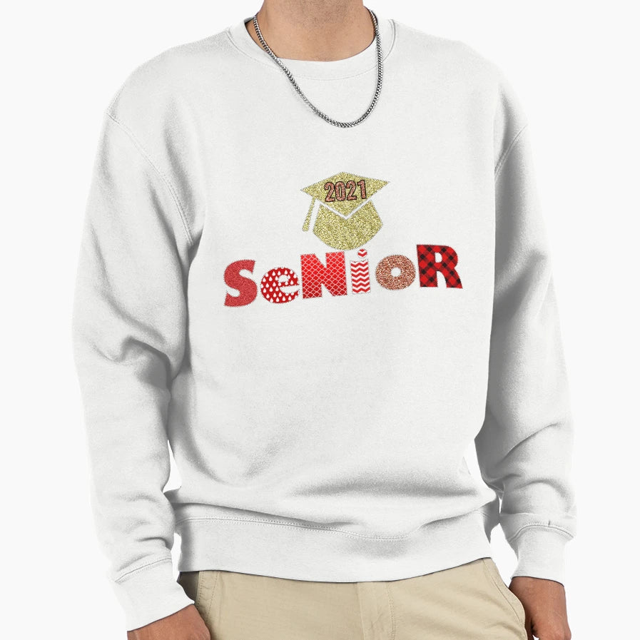 Senior 2021 Graduation Class 2021 Sweatshirt - Trendy Graphic Unisex - T-Shirt, Sweatshirt, Hoodie