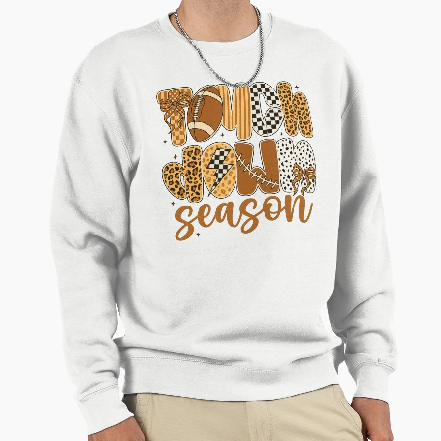 Trendy Football Touchdown Season Sweatshirt - Trendy Graphic for Adults - T-Shirt, Sweatshirt, Hoodie