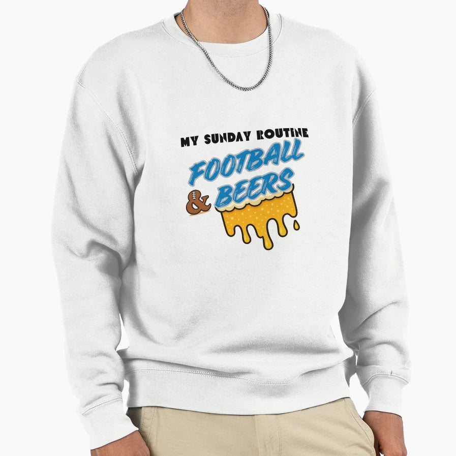 Detroit Lions My Sunday Routine Sweatshirt - Trendy Graphic Unisex - T-Shirt, Sweatshirt, Hoodie