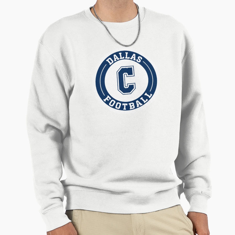 Dallas Football Round Badge Sweatshirt - Custom Art Print Men Women - T-Shirt, Sweatshirt, Hoodie