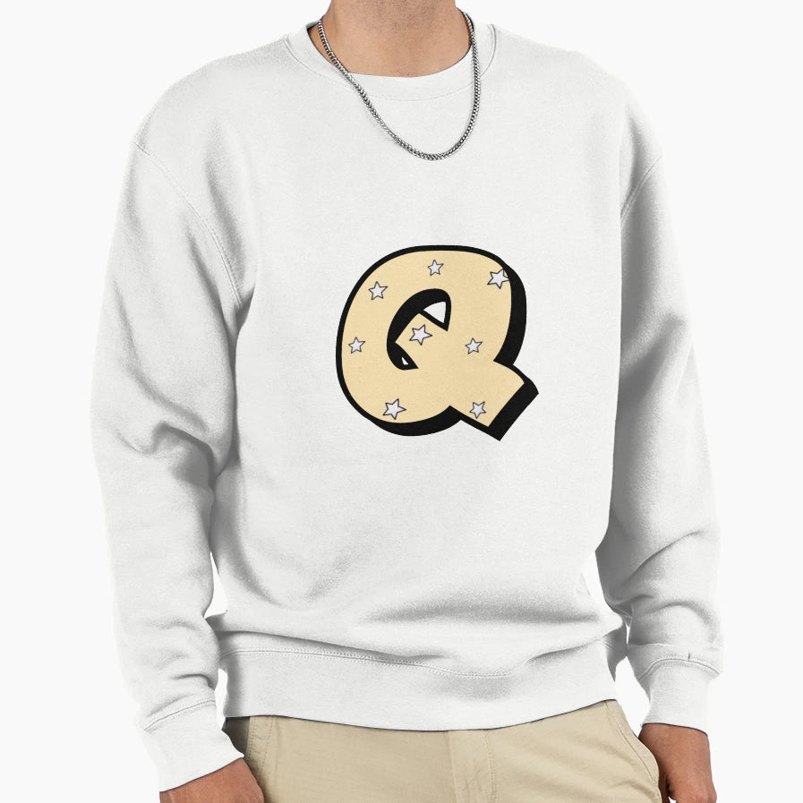 Yellow Stars Q Sweatshirt - Custom Art Print Men Women - T-Shirt, Sweatshirt, Hoodie