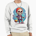 Cartoon Skull Playing Soccer Sweatshirt - Unique Graphic Men Women - T-Shirt, Sweatshirt, Hoodie