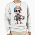 Skull Playing Football Sweatshirt - Unique Graphic Unisex - T-Shirt, Sweatshirt, Hoodie