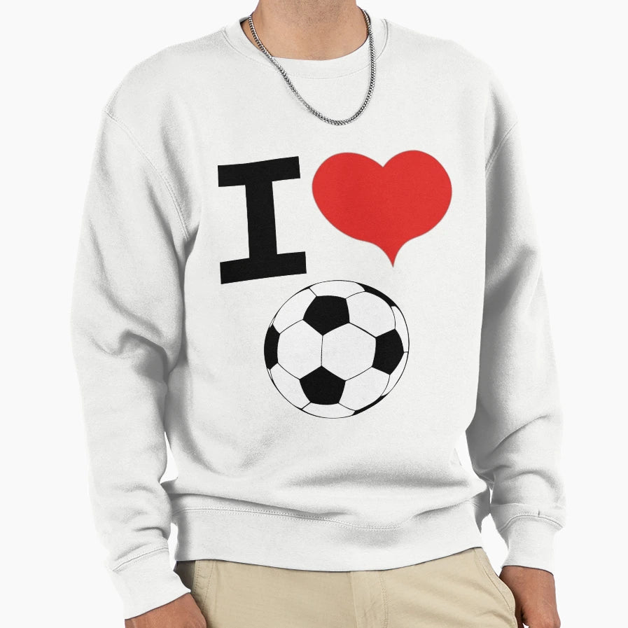 I Love Football Sweatshirt - Custom Art Print Men Women - T-Shirt, Sweatshirt, Hoodie