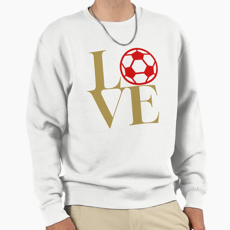 Love Football Gold B Sweatshirt - Minimalist Print Unisex - T-Shirt, Sweatshirt, Hoodie
