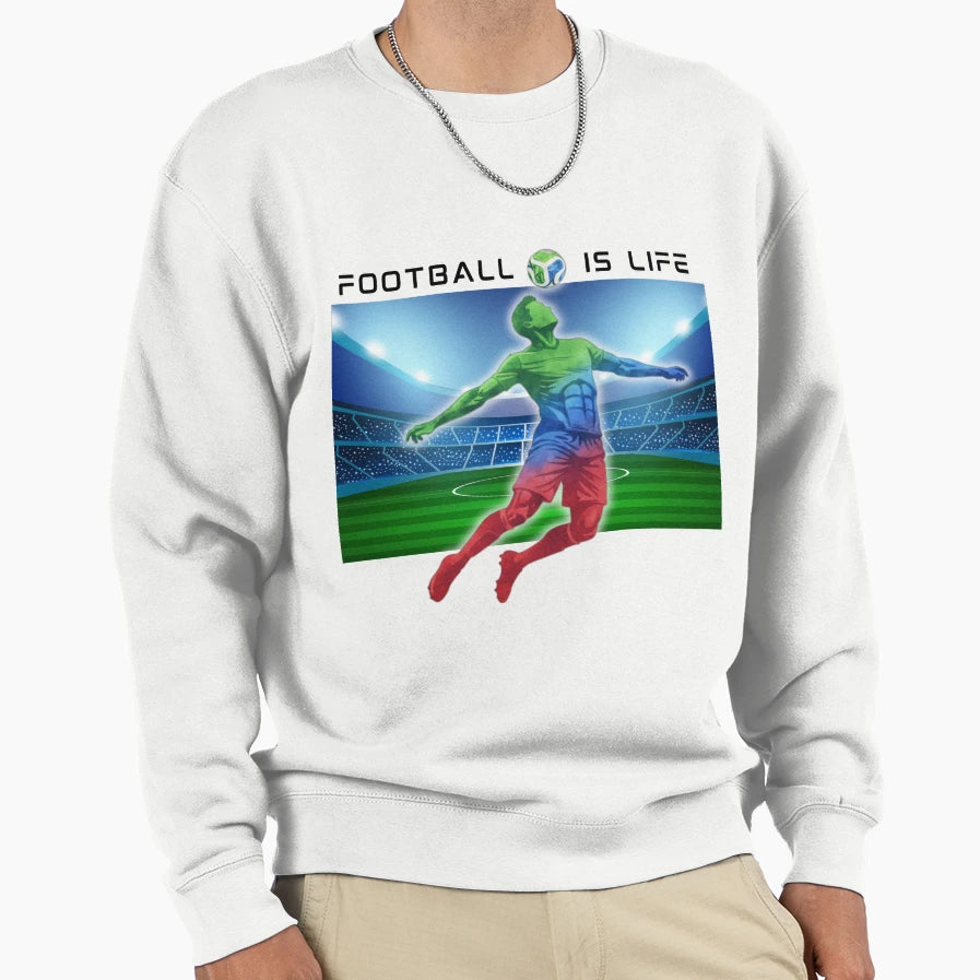 Football Is Life Soccer Player T-Shirt - Aesthetic Graphic Unisex - T-Shirt, Sweatshirt, Hoodie