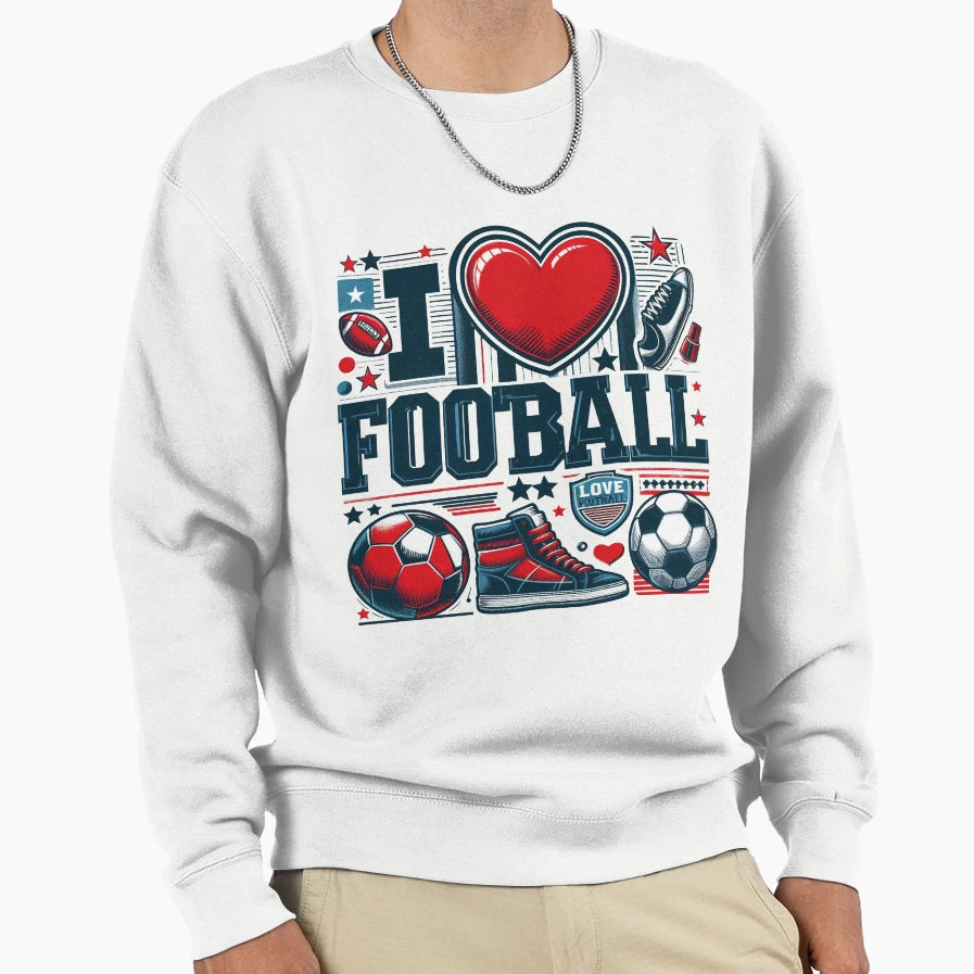 Love Game Football Sweatshirt - Fun Novelty Design for Adults - T-Shirt, Sweatshirt, Hoodie