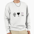 Peace Love Baseball Sweatshirt - Graphic Print Unisex - T-Shirt, Sweatshirt, Hoodie