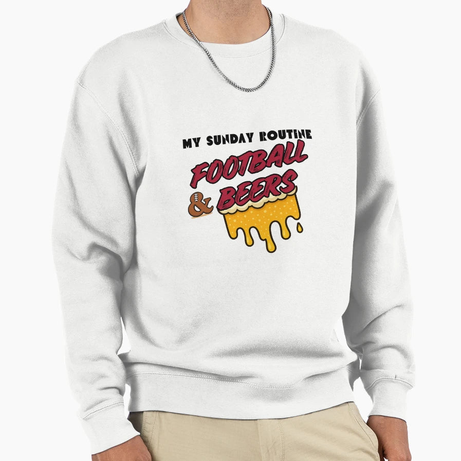 Falcons Sunday Routine Funny Sweatshirt - Unique Graphic for Adults - T-Shirt, Sweatshirt, Hoodie