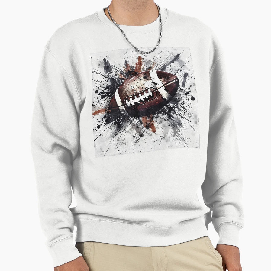 Football Paint Explosion Sweatshirt - Casual Everyday Wear Unisex - T-Shirt, Sweatshirt, Hoodie
