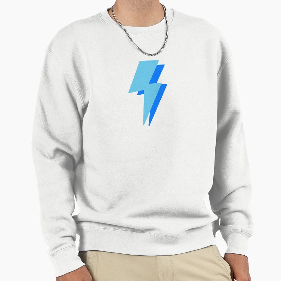 Blue Lightning Bolt Sweatshirt - Aesthetic Graphic for Adults - T-Shirt, Sweatshirt, Hoodie
