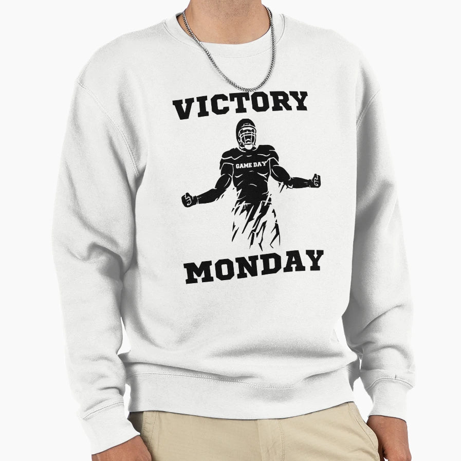 Victory Monday American Football Sweatshirt - Aesthetic Graphic Men Women - T-Shirt, Sweatshirt, Hoodie