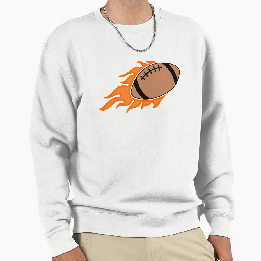 American Football Fire Sweatshirt - Graphic Print Unisex - T-Shirt, Sweatshirt, Hoodie